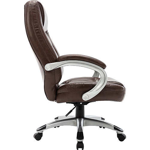 Lorell Westlake Series Executive High-Back Chair Saddle Seat Color - Leather Seat Material - Black Frame Color - Polyurethane Frame Material - Saddle - 1 Each (LLR63280)