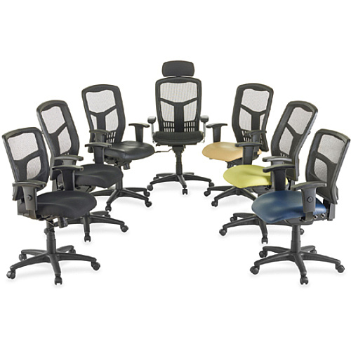 Lorell ErgoMesh Series Mesh High-Back Office Chair Black Seat Color - Mesh Seat Material - Mesh Back Material - Plastic, Steel Frame Material - Black - 1 Each (LLR60324)