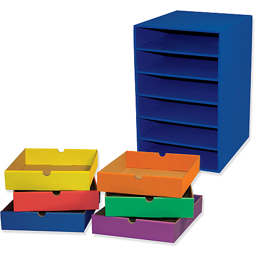 Classroom Keepers 6-Shelf Organizer 6 Shelf(ves) - 17.75" Height x 13.50" Width x 12" Depth - 70% Recycled - Blue - 1 Each (001312)