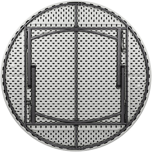 Lorell Ultra-Lite Banquet Folding Table Round Top - 800 lb Capacity - 71" Table Top Diameter - 29.25" Height x 71" Width x 71" Depth - Indoor, Outdoor - Gray, Powder Coated - 1 Each (LLR60325)