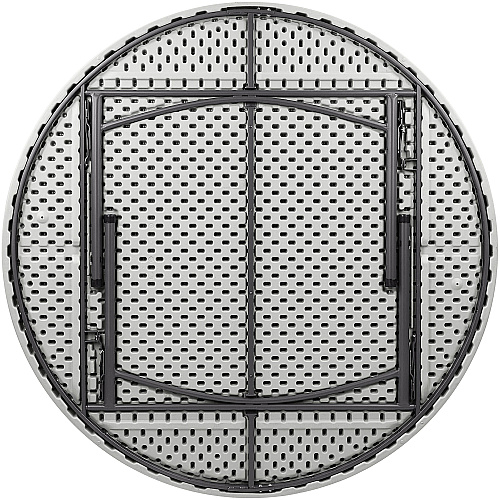 Lorell Ultra-Lite Banquet Folding Table Round Top - 800 lb Capacity - 71" Table Top Diameter - 29.25" Height x 71" Width x 71" Depth - Indoor, Outdoor - Gray, Powder Coated - 1 Each (LLR60325)