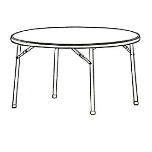 Lorell Ultra-Lite Banquet Folding Table Round Top - 800 lb Capacity - 71" Table Top Diameter - 29.25" Height x 71" Width x 71" Depth - Indoor, Outdoor - Gray, Powder Coated - 1 Each (LLR60325)