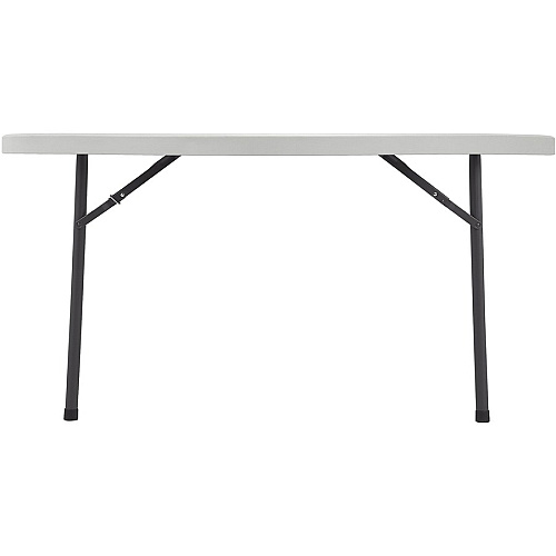 Lorell Ultra-Lite Banquet Folding Table Round Top - 600 lb Capacity - 48" Table Top Diameter - 29.25" Height x 48" Width x 48" Depth - Indoor, Outdoor - Gray, Powder Coated - 1 Each (LLR60327)