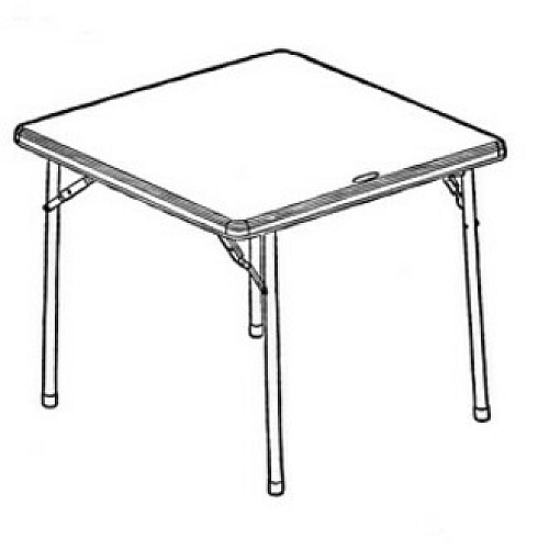 Lorell Ultra-Lite Banquet Folding Table Square Top - 600 lb Capacity - 29" Height x 36" Width x 36" Depth - Indoor, Outdoor - Gray, Powder Coated - 1 Each (LLR60328)