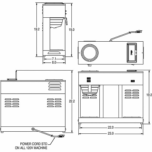 BUNN VPS 3-Warmer Coffee Brewer (042750031)