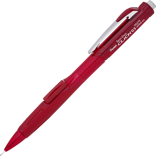 Pentel .5mm Twist Erase Click Mechanical Pencils 0.5 mm Lead - #2 - Refillable - Transparent Barrel - 1 / Pack (PD275TLEBP)