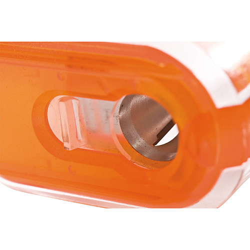 Baumgartens Single-Hole Trap Door Pencil Sharpener with Eraser Handheld - 1 Hole(s) - 2.6" Height x 1" Width - Plastic - Assorted - 1 Each (19550)