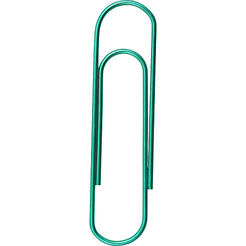 Baumgartens Jumbo Metallic Paper Clips Giant, Large - 4" Length x 1" Width - for Home, Classroom, Office, Paper, Card, Bookmark, Backpack, File - Assorted, Gold, Blue, Turquoise, Purple - Metal - 1 Each (26740)