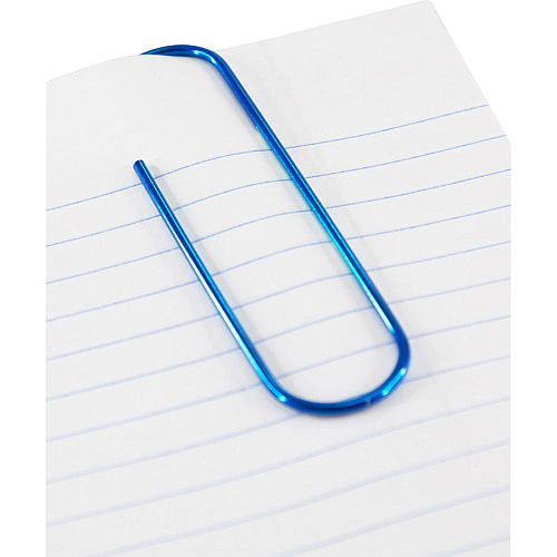 Baumgartens Jumbo Metallic Paper Clips Giant, Large - 4" Length x 1" Width - for Home, Classroom, Office, Paper, Card, Bookmark, Backpack, File - Assorted, Gold, Blue, Turquoise, Purple - Metal - 1 Each (26740)