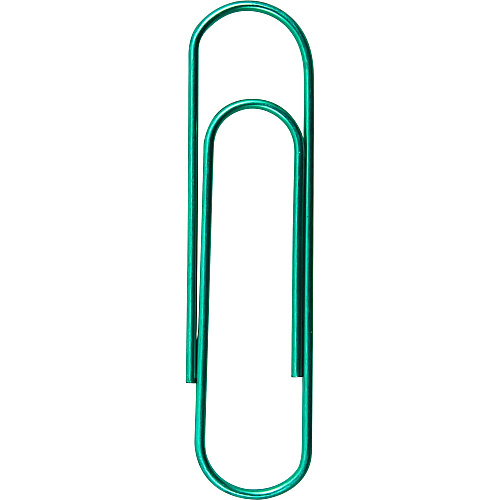 Baumgartens Jumbo Metallic Paper Clips Giant, Large - 4" Length x 1" Width - for Home, Classroom, Office, Paper, Card, Bookmark, Backpack, File - Assorted, Gold, Blue, Turquoise, Purple - Metal - 1 Each (26740)