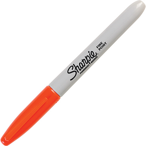 Sharpie Pen-style Permanent Marker Fine Marker Point - Orange Ink - Alcohol Based - 12 / Box (30036)