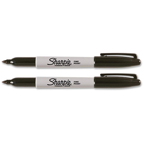 Sharpie Fine Point Marker Fine Marker Point - Black Ink - Alcohol Based - 2 / Pack (30162PP)