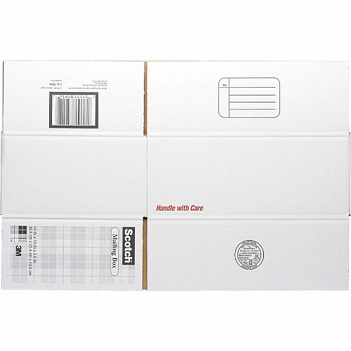 Scotch Mailing Box External Dimensions: 14" Length x 10" Width x 5.5" Height - White - For Mail - Recycled - 1 Each (8006)
