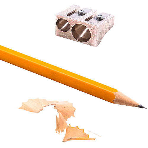 Baumgartens Two-hole Metal Pencil sharpener Handheld - 2 Hole(s) - 0.6" Height x 0.9" Width - Metal - Silver - 1 Each (MR2110)