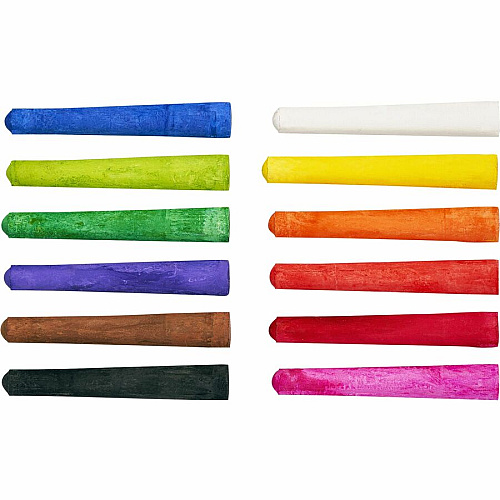 Prang Gallery Ambrite Colored Chalk 3.2" Length x 0.4" Diameter - Assorted - Non-toxic - 12 / Box (53012)