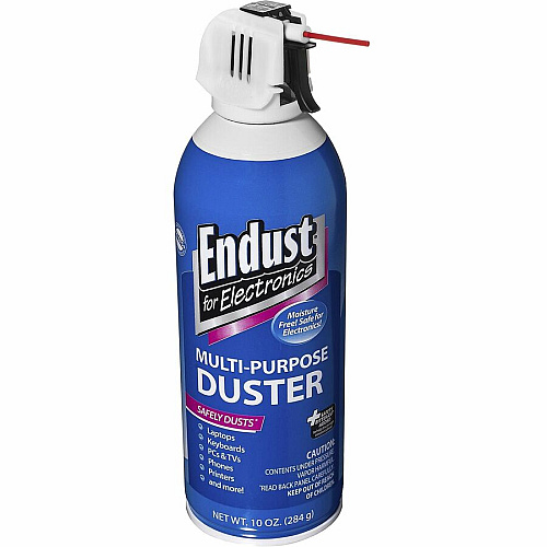 Endust 10oz Multi-Purpose Duster with Bitterant For Desktop Computer, Copier, Printer, Notebook, Keyboard, Display Screen, Gaming Console - 10 fl oz - 1 Each (11384)