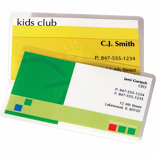 Fellowes Business Card Glossy Laminating Pouches Sheet Size Supported: Business Card - Laminating Pouch/Sheet Size: 3.75" Width x 7 mil Thickness - Type G - Glossy - for Document, Business Card - Durable - Clear - 100 / Pack (52059)
