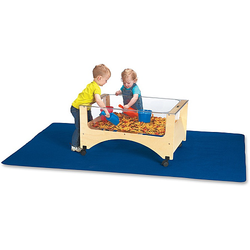 Jonti-Craft Rainbow Accents Toddler See-thru Sensory Table 20" Height x 37" Width x 23" Depth - Classroom - Assembly Required - Baltic, Clear - Birch Frame Material - 1 Each (2872JC)