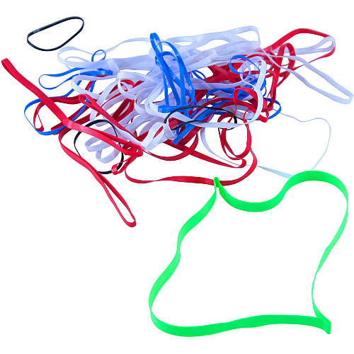Conserve Plastibands Latex-free, Strong - Polyurethane - Assorted - 100 / Box (SF7000)