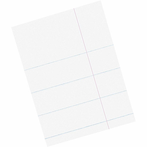 Pacon Composition Paper - Government - Letter 500 Sheets - Ruled Red Margin - 16 lb Basis Weight - Government-Letter - 8 1/2" x 11" Sheet Size - White Paper - 500 / Ream (2431)