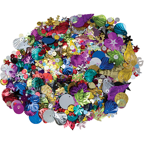 Creativity Street Sequins & Spangles 1 Pound Bag Decoration, Craft, Classroom, Costume - Assorted - 1 Pack (6118)
