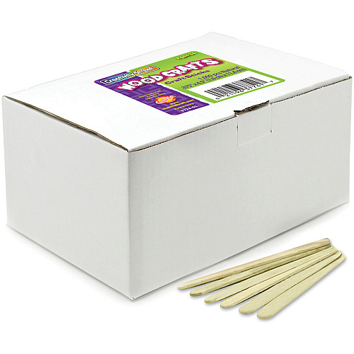 Creativity Street Wood Sticks Art, Craft - 4.50" Height x 0.38" Width x 4.50" Length - Natural - Wood - 1000 / Box (377401)