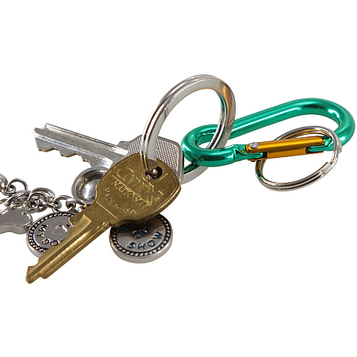 Baumgartens 2" Carabiner Key Ring Metal - Orange, Silver, Blue, Purple - 1 Each (41010)