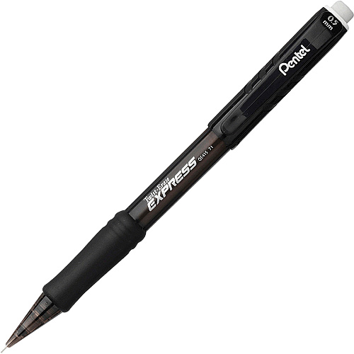 Pentel Twist-Erase Express Automatic Pencils #2 Lead - 0.5 mm Lead Diameter - Refillable - Assorted Barrel - 2 / Pack (QE415LEBP2)