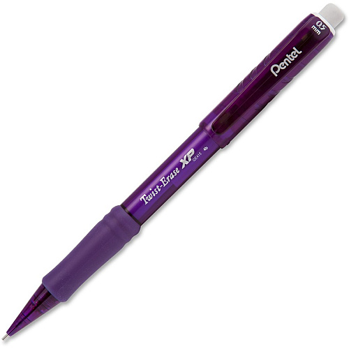 Pentel Twist-Erase Express Automatic Pencils #2 Lead - 0.5 mm Lead Diameter - Refillable - Assorted Barrel - 2 / Pack (QE415LEBP2)