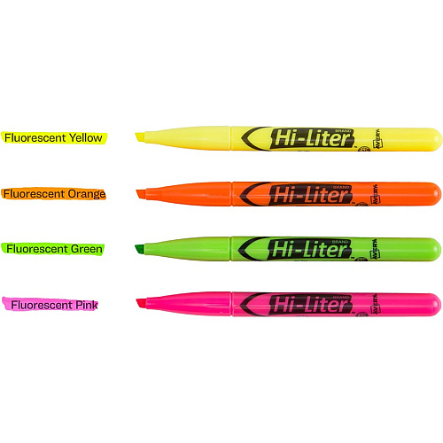Avery&reg; Pen-Style, Assorted Colors, 4 Count Chisel Marker Point - Washable - Fluorescent Yellow, Fluorescent Pink, Fluorescent Orange, Fluorescent Green Ink - Water Based - Fluorescent Yellow, Fluorescent Pink, Fluorescent Orange, Fluorescent G (23545)