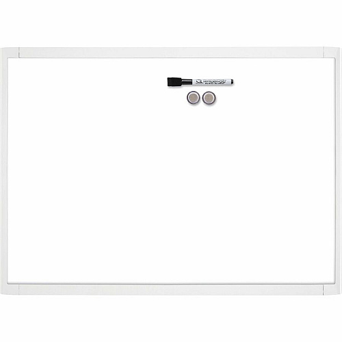 Quartet Decorative Dry-erase Whiteboard 17" (1.4 ft) Width x 11" (0.9 ft) Height - White Stainless Steel Surface - Assorted Plastic Frame - Rectangle - Magnetic - Stain Resistant - 1 Each (MHOW1117)