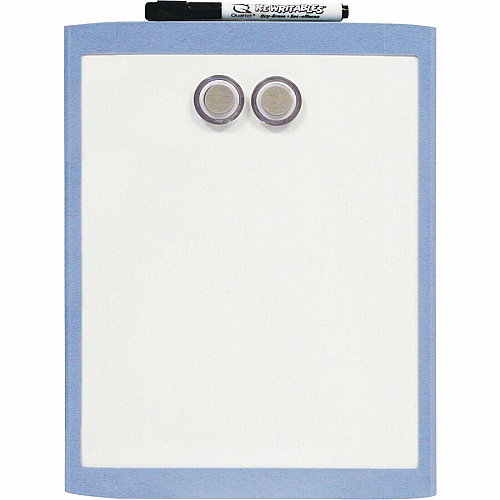 Quartet Decorative Dry-erase Whiteboard 11" (0.9 ft) Width x 8.5" (0.7 ft) Height - White Stainless Steel Surface - Assorted Plastic Frame - Rectangle - Magnetic - Stain Resistant - 1 Each (MHOW8511)