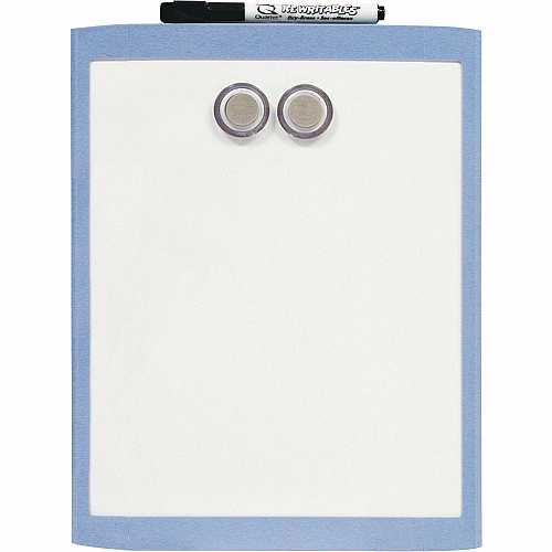 Quartet Decorative Dry-erase Whiteboard 11" (0.9 ft) Width x 8.5" (0.7 ft) Height - White Stainless Steel Surface - Assorted Plastic Frame - Rectangle - Magnetic - Stain Resistant - 1 Each (MHOW8511)
