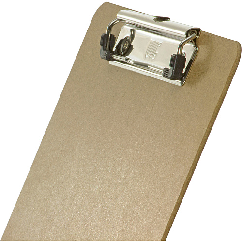 Officemate Recycled Low-profile Clipboard 1" Clip Capacity - 9" x 12 1/2" Sheet Size - Hardboard - Brown - 1 Each (83219)
