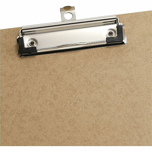 Officemate Recycled Low-profile Clipboard 1" Clip Capacity - 9" x 12 1/2" Sheet Size - Hardboard - Brown - 1 Each (83219)