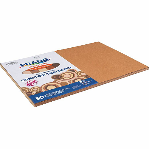 Prang Multicultural Construction Paper Art, Craft - 18" Width x 12" Length - Assorted - 50 / Pack (9512)