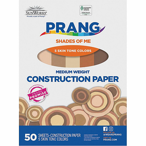 Prang Multicultural Construction Paper Art, Craft - 12" Width x 9" Length - Assorted - 50 / Pack (9509)