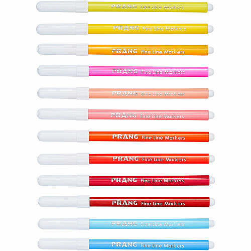 Prang Fine Line Markers 2 mm Fine Marker Point - Assorted Ink - 24 / Set (80715)