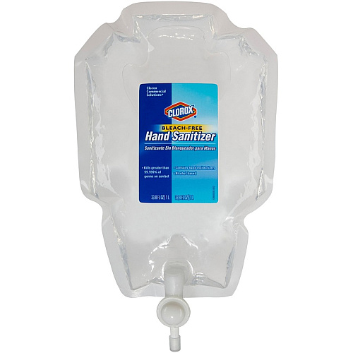 Clorox Commercial Solutions Hand Sanitizer Refill 1.06 quart - Kill Germs - Hand - Moisturizing - Clear - Bleach-free, Non-sticky, Non-greasy - 6 / Carton (01753)