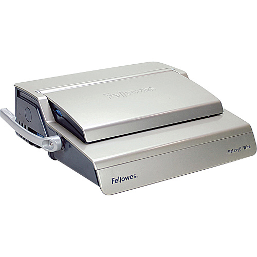 Fellowes Galaxy&trade;-E Electric Wire Binding Machine w/ Starter Kit A4, A5 - 6.5" Height x 17.8" Width x 19.7" Depth - Gray (5217801)