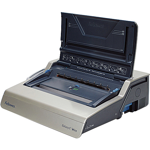 Fellowes Galaxy&trade;-E Electric Wire Binding Machine w/ Starter Kit A4, A5 - 6.5" Height x 17.8" Width x 19.7" Depth - Gray (5217801)