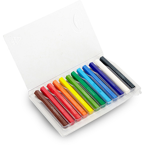 Crayola 12 Color Sticks Woodless Colored Pencils Red, Red Orange, Orange, Yellow, Yellow Green, Green, Sky Blue, Blue, Violet, Brown, Black, ... Lead - 12 / Set (682312)