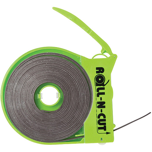 Baumgartens Zeus Magnetic Tape with Self-Cutting Dispenser 15 ft Length x 0.50" Width - Black - Adhesive Backing - Dispenser Included - Cutter Edge Dispenser - For Calendar, Mount Picture/Poster, Sign, Photo, Art, Crafting, Project, Picture, Busin (66021)