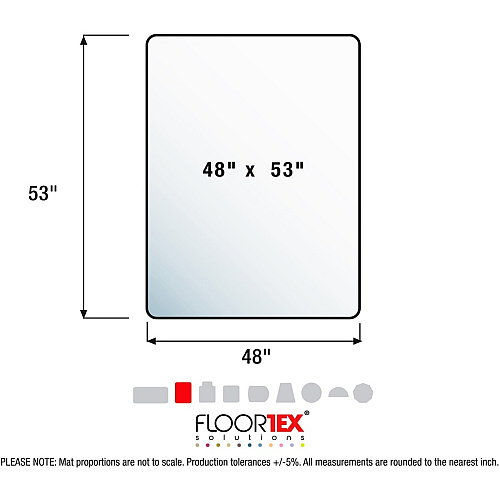 Cleartex Ultimat&reg; Polycarbonate Rectangular Chair Mat for Carpets over 1/2" - 48" x 53" Carpeted Floor, Floor, Home, Office - 53" Length x 48" Width x 0.110" Depth x 0.110" Thickness - Rectangular - Polycarbonate - Clear - 1 Each - TAA Com (1113427ER)