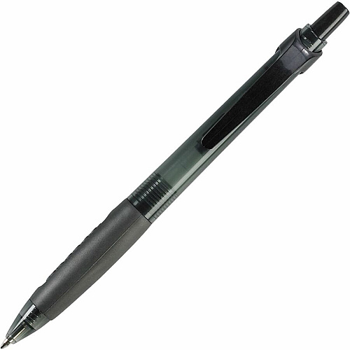 Integra Easy Click Retractable Ballpoint Pen Medium Pen Point - Retractable - Black Ink - Black Barrel - 1 Dozen (82955)