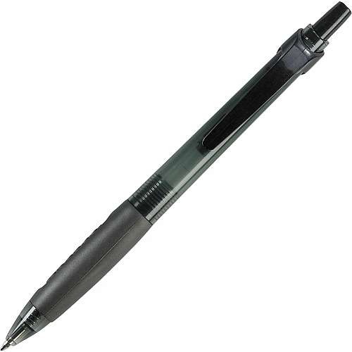 Integra Easy Click Retractable Ballpoint Pen Medium Pen Point - Retractable - Black Ink - Black Barrel - 1 Dozen (82955)