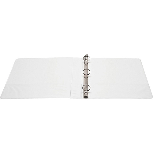 Business Source Round-ring View Binder 1" Binder Capacity - Letter - 8 1/2" x 11" Sheet Size - 225 Sheet Capacity - Fastener(s): Round Ring - Pocket(s): 2, Internal - Polypropylene, Chipboard - White - Wrinkle-free, Gap-free Ring, Clear Overlay (BSN09953)