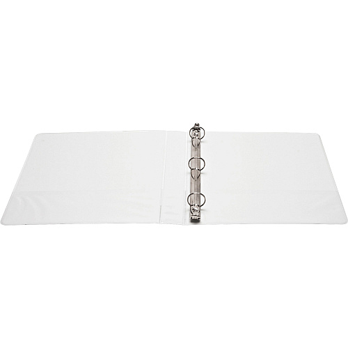 Business Source Round-ring View Binder 1" Binder Capacity - Letter - 8 1/2" x 11" Sheet Size - 225 Sheet Capacity - Fastener(s): Round Ring - Pocket(s): 2, Internal - Polypropylene, Chipboard - White - Wrinkle-free, Gap-free Ring, Clear Overlay (BSN09953)