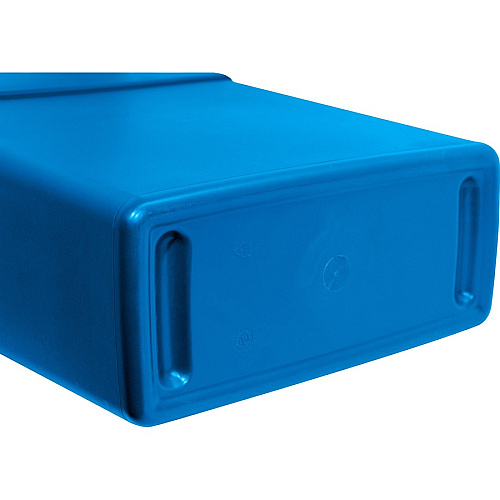 Genuine Joe 23 Gallon Recycling Container 23 gal Capacity - Rectangular - 30" Height x 22.5" Width x 11" Depth - Blue, White - 1 Each (GJO57258)