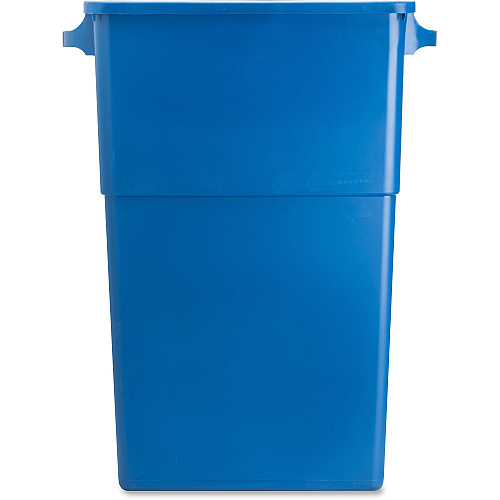 Genuine Joe 23 Gallon Recycling Container 23 gal Capacity - Rectangular - 30" Height x 22.5" Width x 11" Depth - Blue, White - 1 Each (GJO57258)
